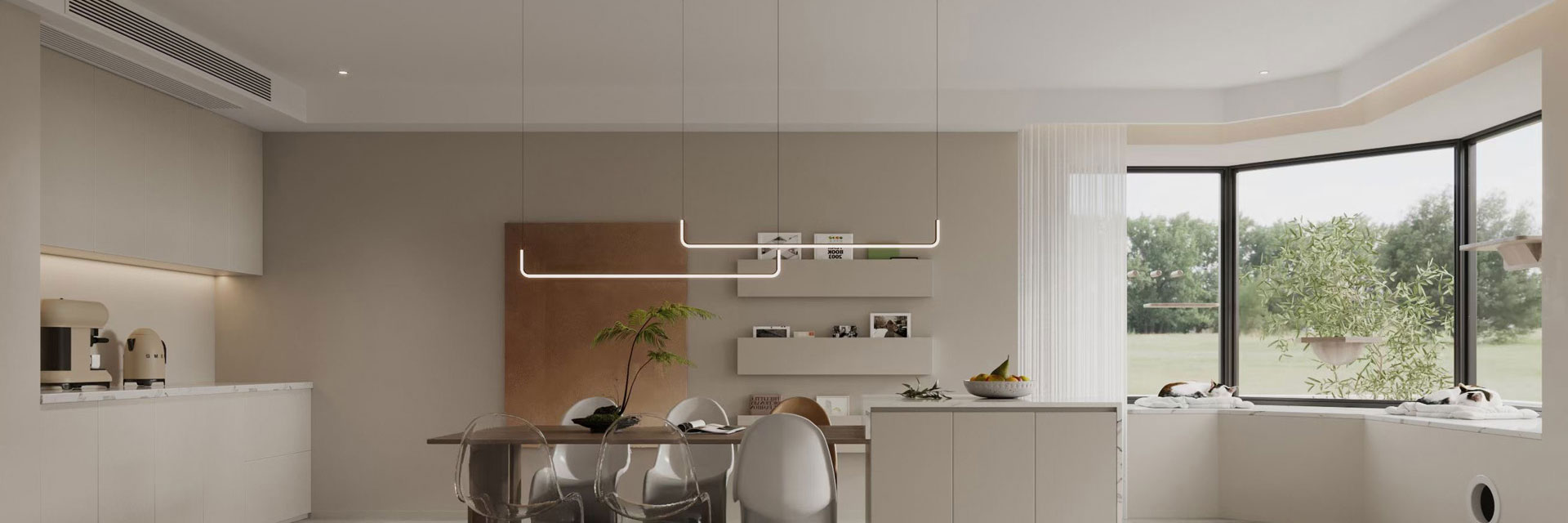 Pametne kuhinjske omare L-oblike Luksuzne kuhinjske omare s steklenimi kuhinjskimi omaricami