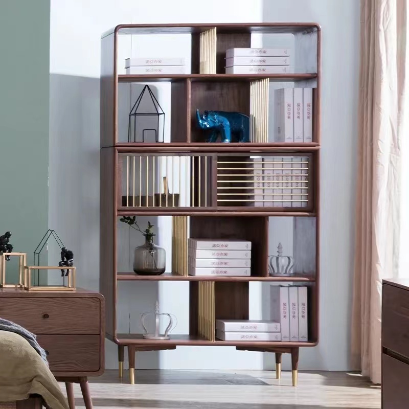 Moderne houten boekenkast