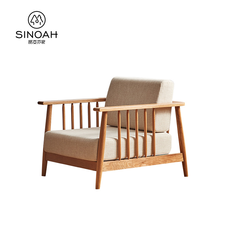Oak wooden Sofa 3 Seater-4