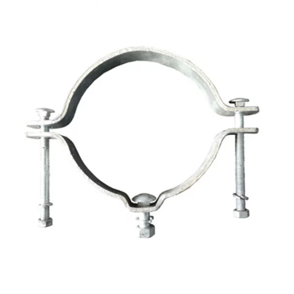 Cable Carbon Steel Galvanized Pipe Clamp For Pole Accessories