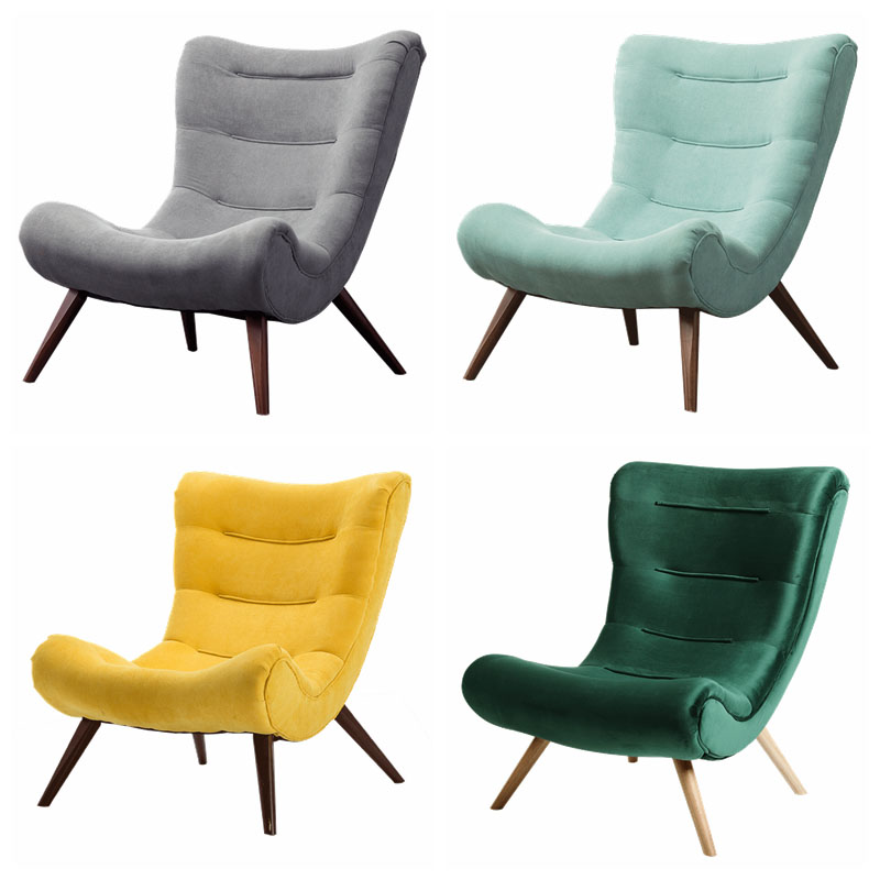 Las sillas caracol multicolores con reposapiés son la última tendencia en muebles.