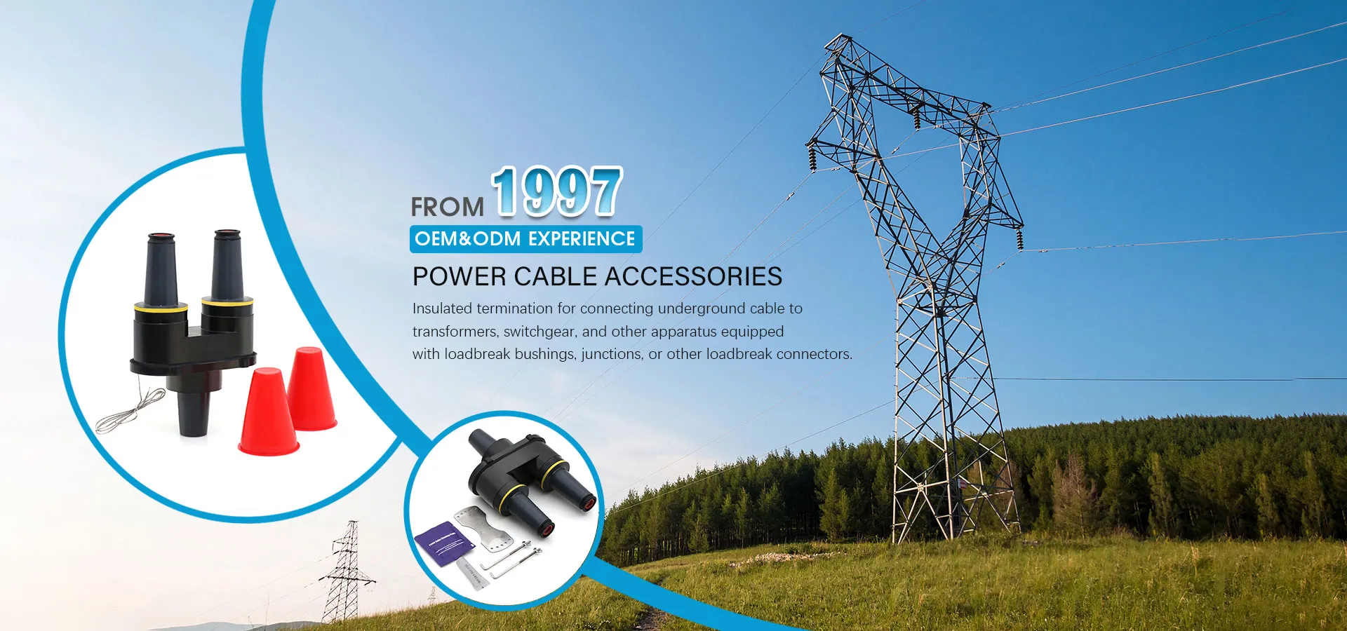 อุปกรณ์เสริมสายเคเบิล 15KV / 25KV 200A ของจีน