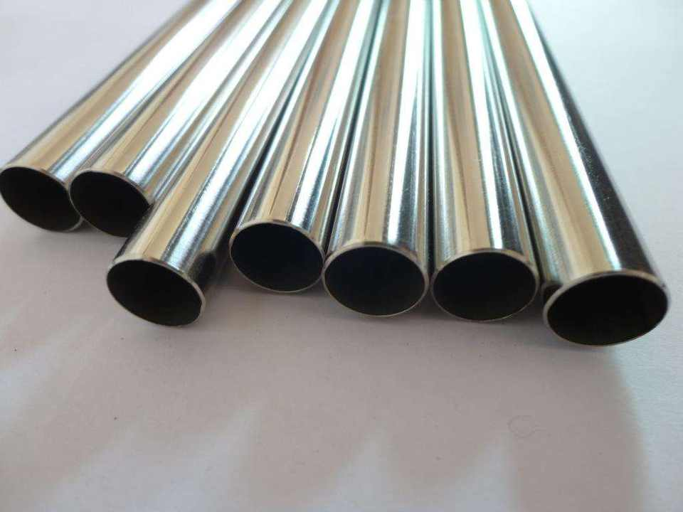 blackened stainless steel tube