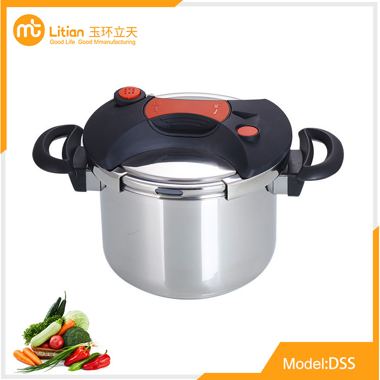 Clamp Type Stainless Steel Pressure Cooker With Rotary Knob