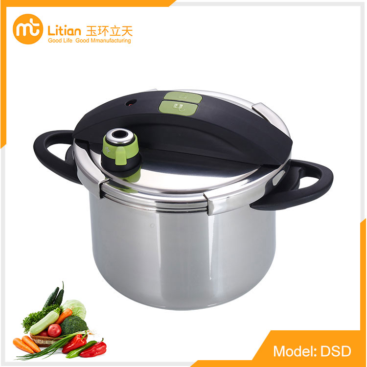 Double Push Button Stainless Steel Pressure Cooker Induction Cooker
