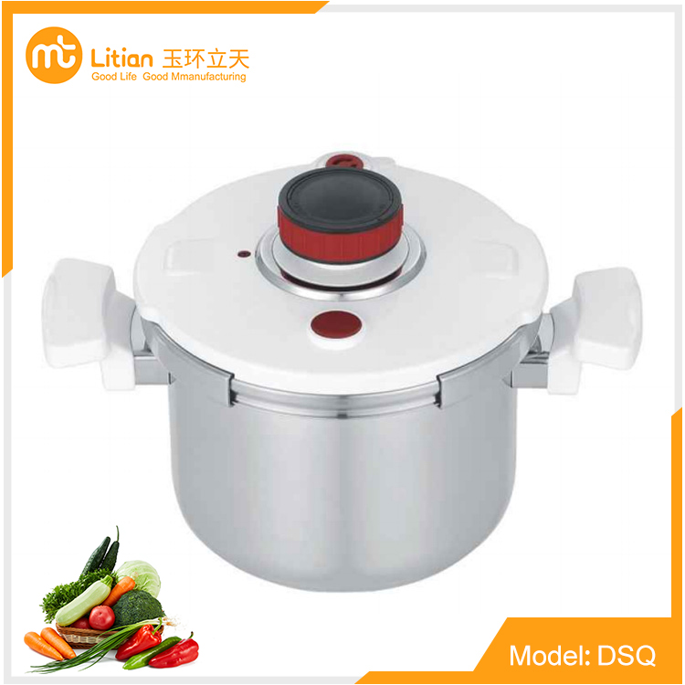 Rotary Knob Design Stainless Steel Pressure Cooker With Plastic Panel
