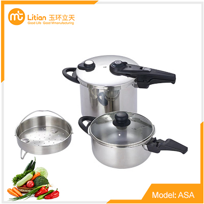 Stainless Steel Pressure Cooker Sets With Long Handle 4l+7l Set