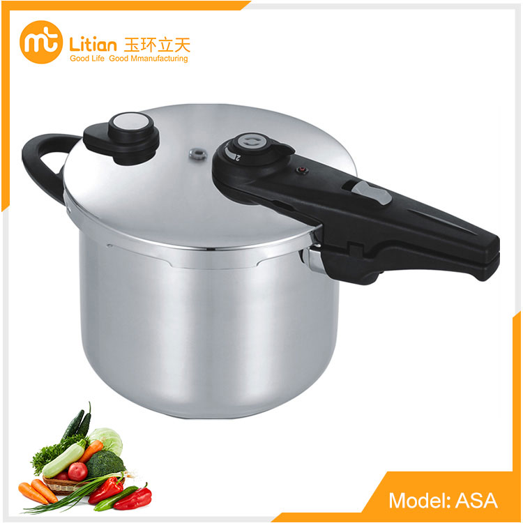 Stainless Steel Pressure Cooker na May Spring Valve