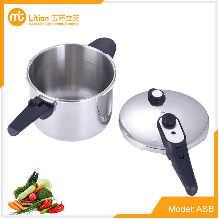 Stainless Steel Pressure Cooker with Weight Valve