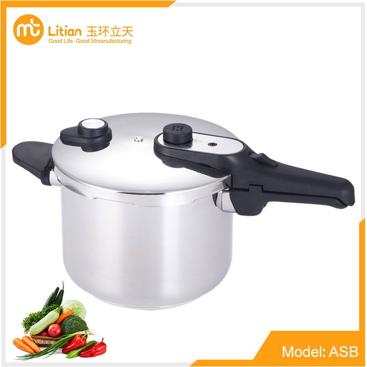 Stainless Steel Pressure Cooker na may Weight Valve