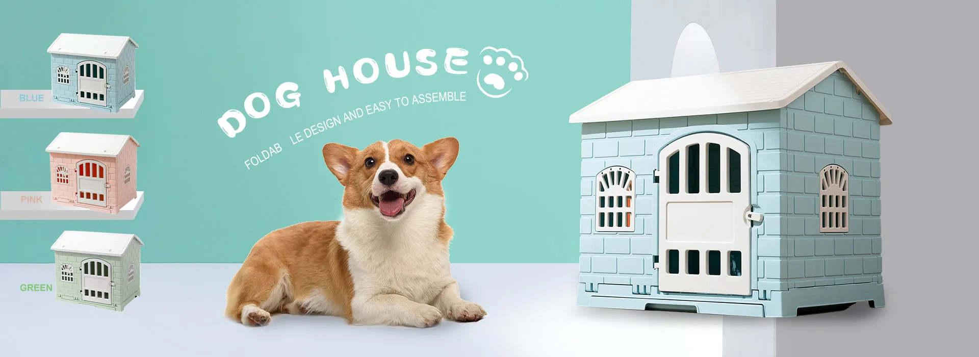 China Morden Style Plastic Dog Kennel With Toilet Outdoor Manufacturers