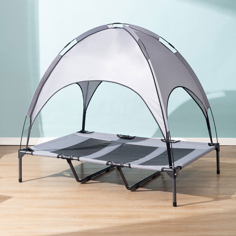 耐用的 Xlarge 高架寵物狗床，帶可拆卸頂篷