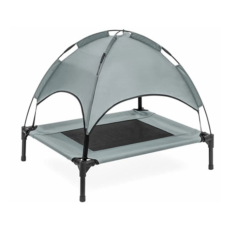 Elevated Middle Size Pet Dog Cot with Removable Canopy Indoor Outdoor