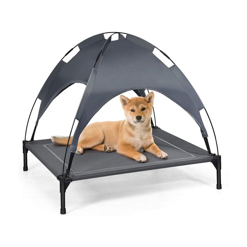 Krevat i ngritur për qen kafshësh shtëpiake me tendë të lëvizshme të madhësisë së mesme