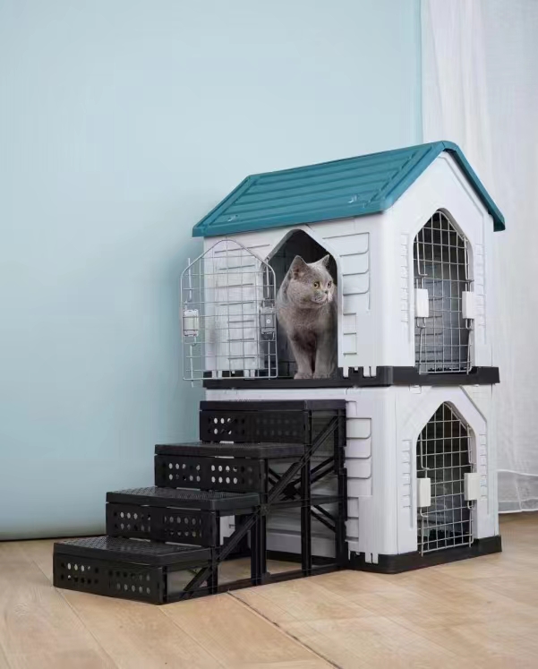 Multi-tier Structure Plastic Dog Kennel House