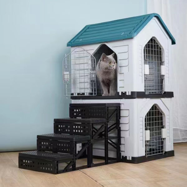 Multi-tier Structure Plastic Dog Kennel House