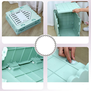 Small Plastic Dog Kennel Cat House Pink Color - 2 