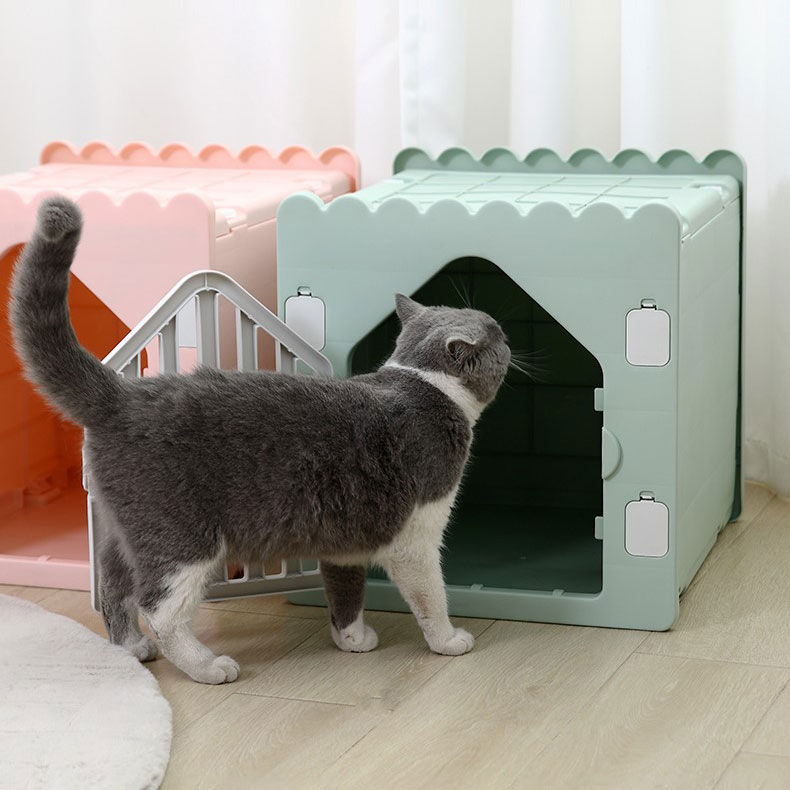Small Plastic Dog Kennel With Window Indoor - 0