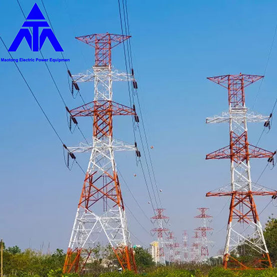 Steel Pipe Electric Power Tower 110KV Lattice Tower