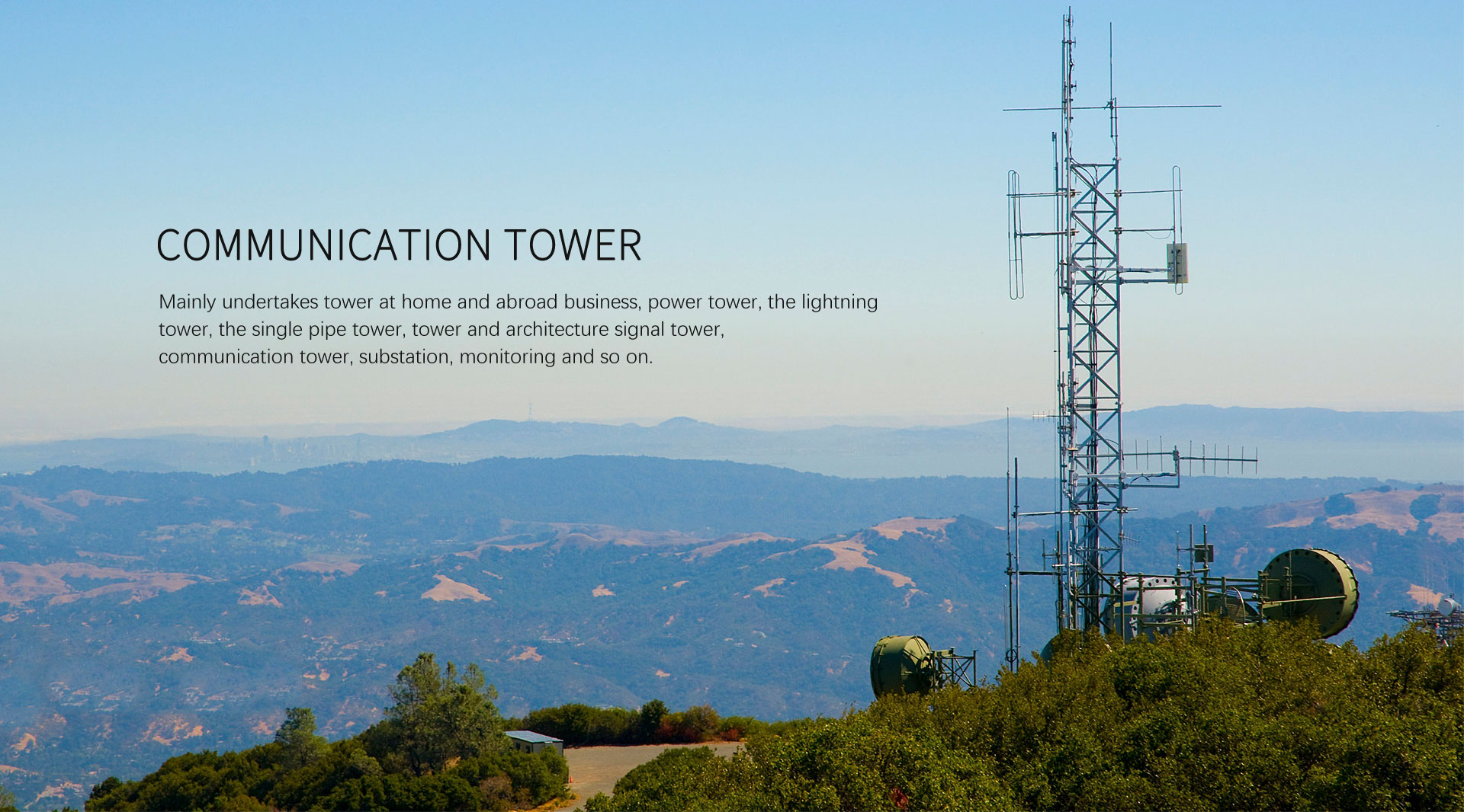 Fabricantes de torres de aço com ângulo de comunicação