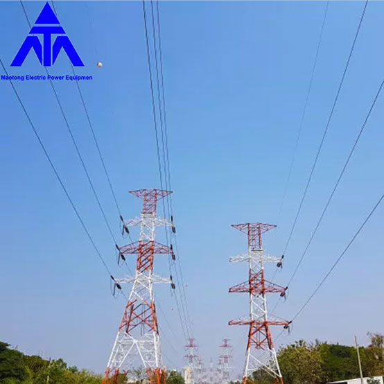 Steel Pipe Electric Power Tower 110KV Lattice Tower