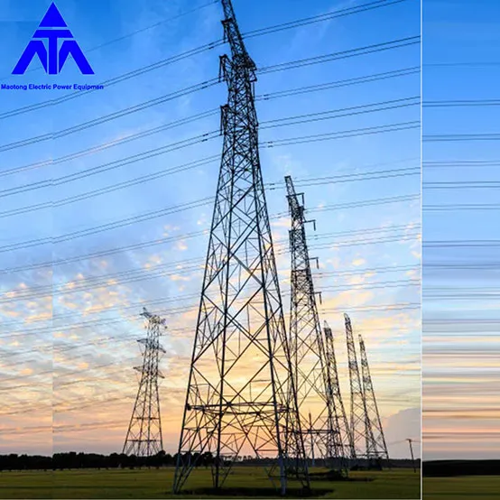 Torre de acero con ángulo de detención de caídas de energía eléctrica de 35KV 66KV