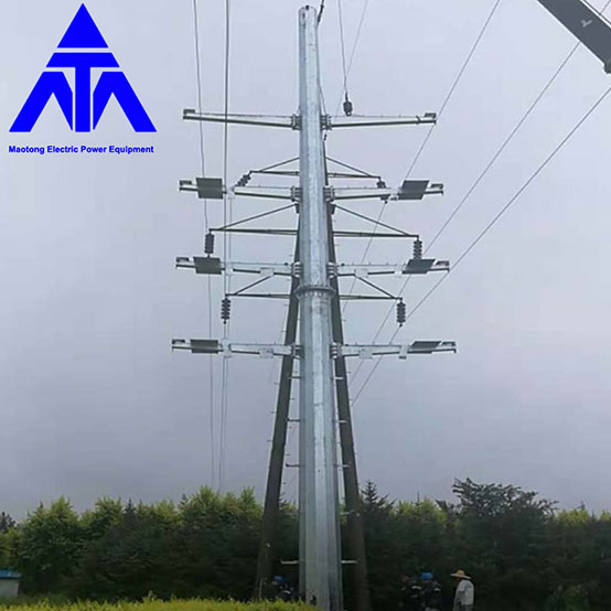 20m 강철 모노폴 전송 전력 단일 튜브 타워
