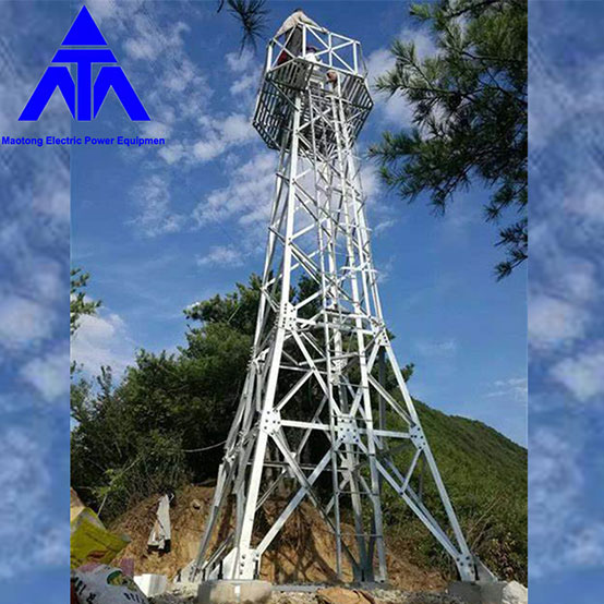 Torre de vigilancia de celosía de acero en ángulo 10-50m Atalaya de vigilancia