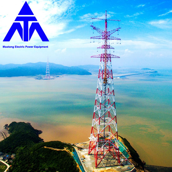 Electric Power Galvanized Transmission Line 800KV Tower