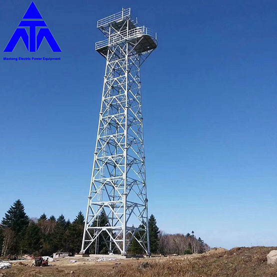 Treniruočių bokštas kampinis plieno platformos laikrodžio grotelių plieno bokštas