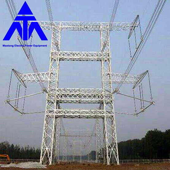 Electric Power Galvanized Transmission Line 800KV Tower