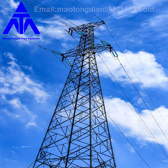 Electrical Steel Tangent Suspension Electric Line Tower