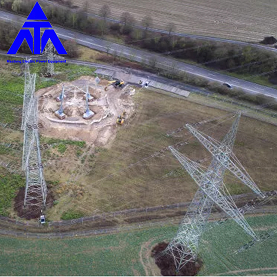 Aangle Iron Electric Power Tower Q345 10KV 33KV Transmission Line