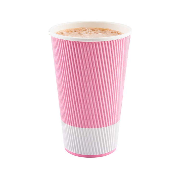 Coffee Cup Disposable Hot Pink - 3 