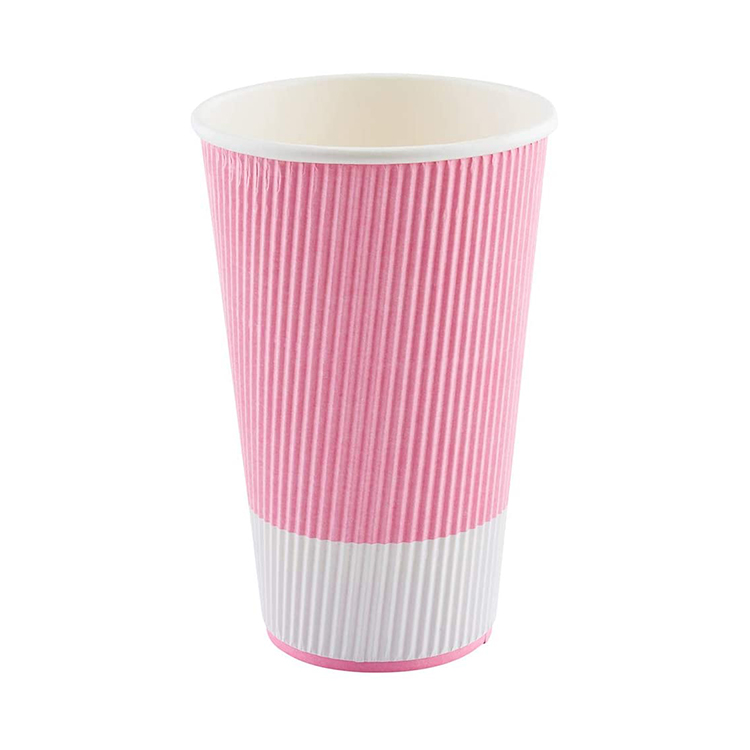 Coffee Cup Disposable Hot Pink - 4 