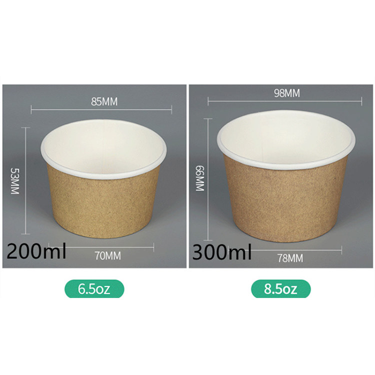 Disposable Eco Friendly Ice Cream Paper Cups - 1