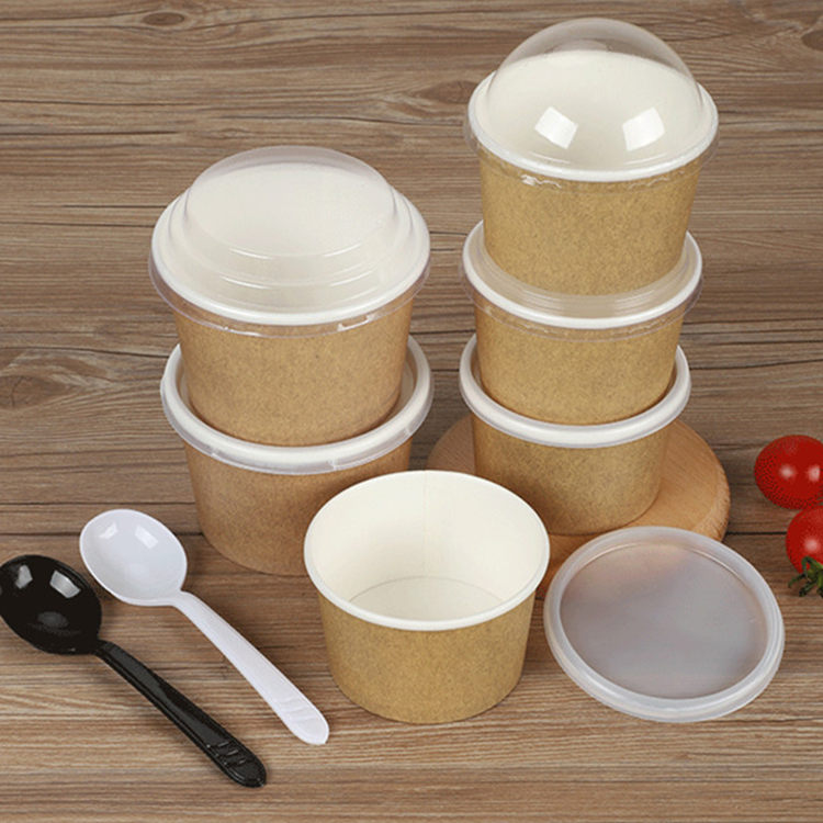 Disposable Eco Friendly Ice Cream Paper Cups - 3 