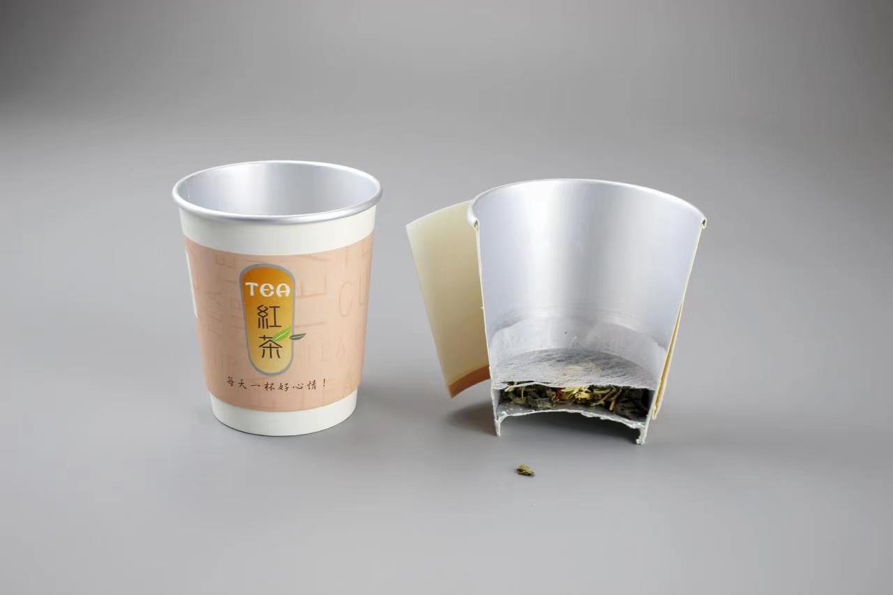 Double Gold And Silver Foil  Disposable Tea Cup