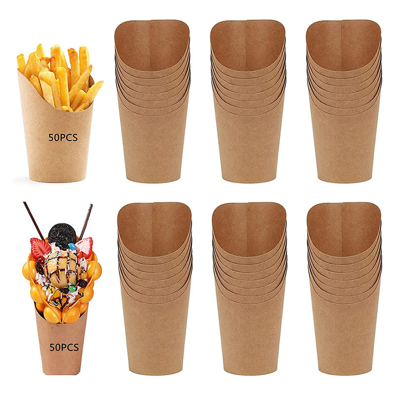 China Disposable Craft Paper French Fries Box factory and