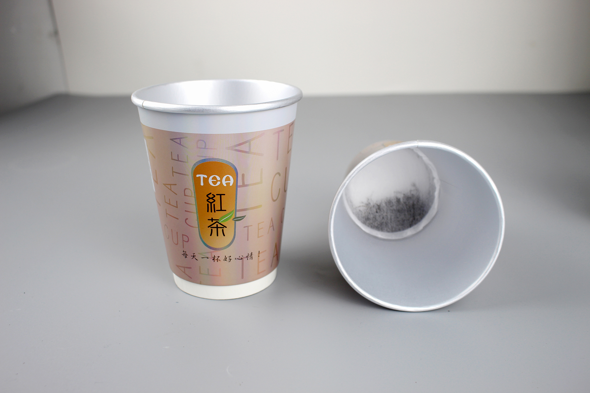Double Gold And Silver Foil  Disposable Tea Cup - 2