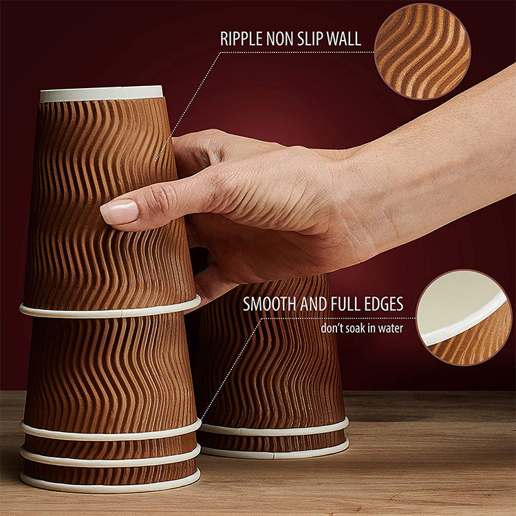 Ripple Wall Paper Coffee Cup - 5
