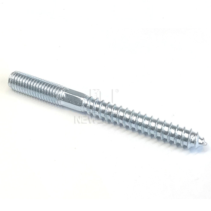 Dowel Screws with Wood and Metric Thread Zinc Plated - 0