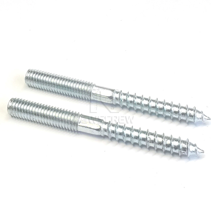 Dowel Screws with Wood and Metric Thread Zinc Plated - 1