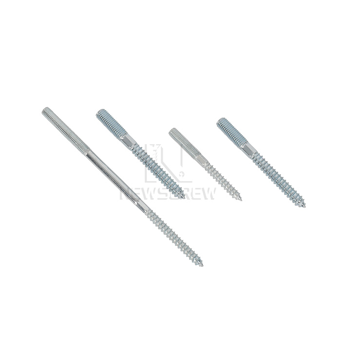 Dowel Screws with Wood and Metric Thread Zinc Plated - 2