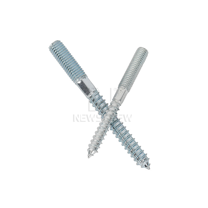 Dowel Screws with Wood and Metric Thread Zinc Plated - 3 