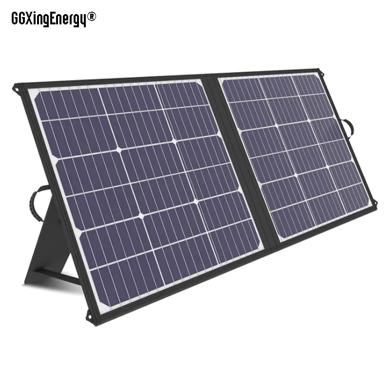 Portable 80W Folding Solar Panel Kit Portable Solar System for Camping RV
