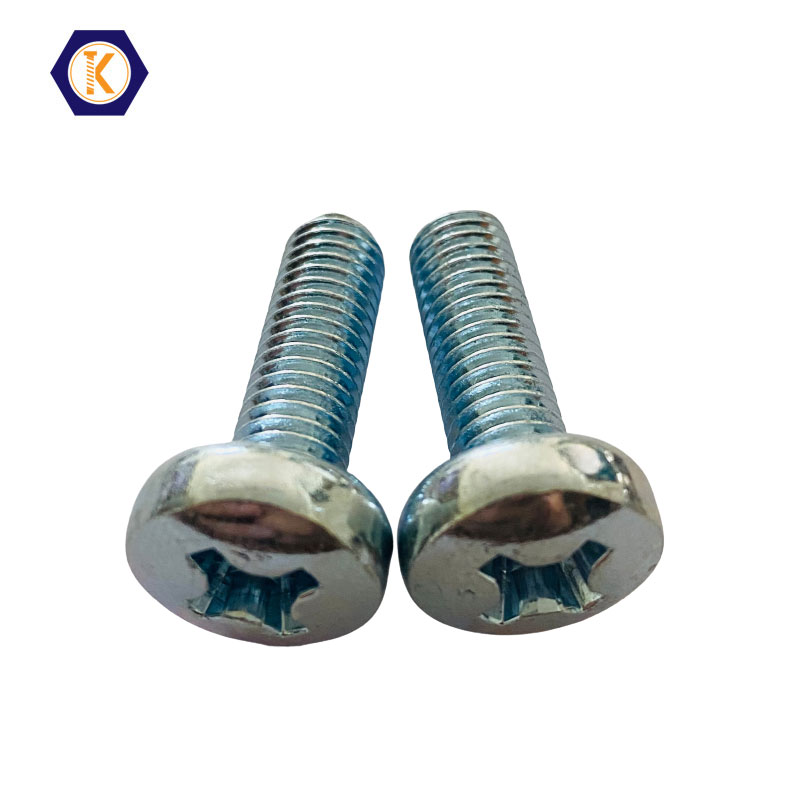 The features of pan philip head machine screw zinc plated