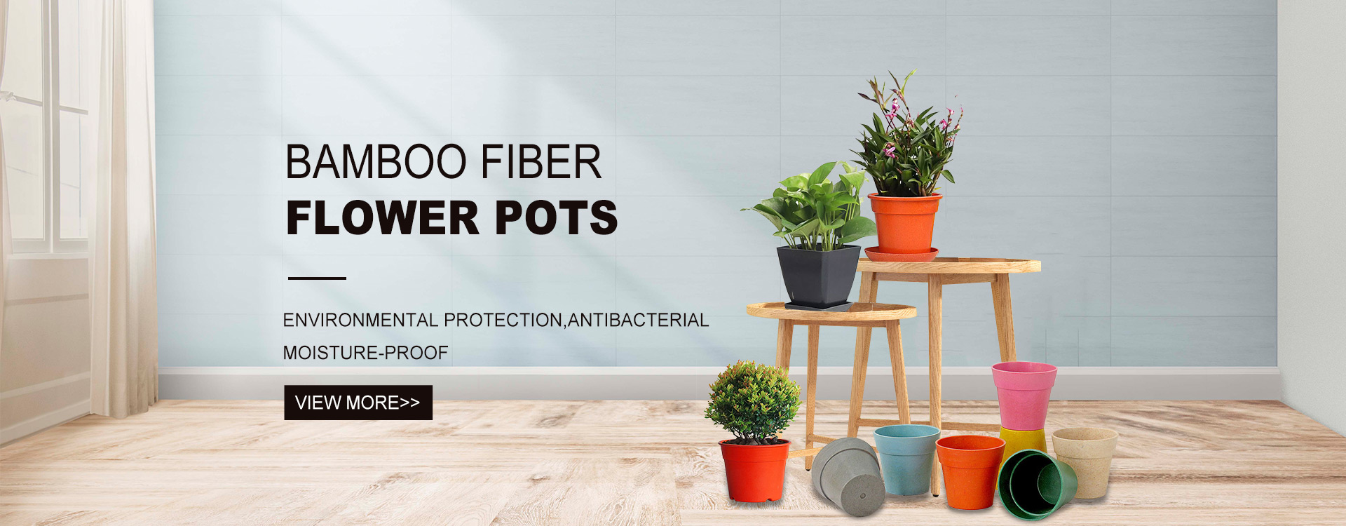 China Bamboo Fiber Flower Pots Manufacturers and Factory