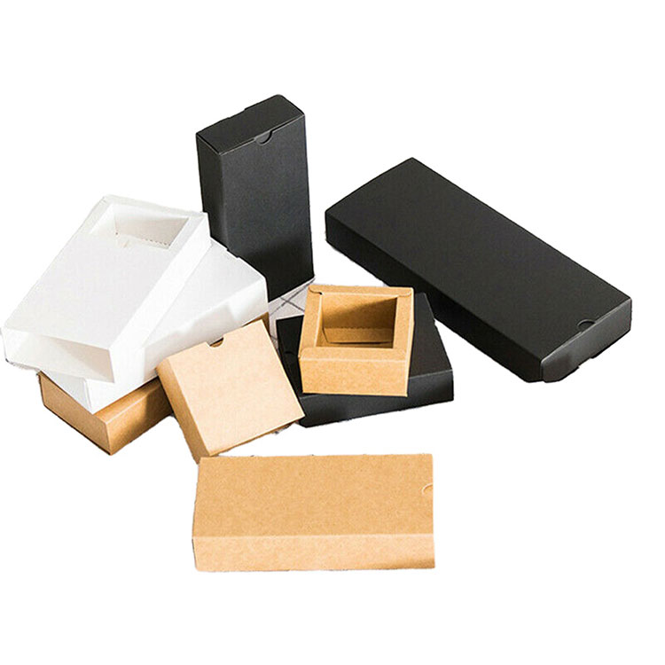 Black Cardboard Gift Paper Jewellery Drawer Boxes