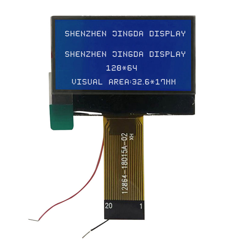 128x64 graafinen LCD-näyttö FSTN positiivinen transflektiivinen